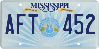 MS license plate AFT452