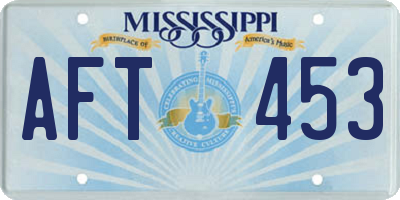 MS license plate AFT453