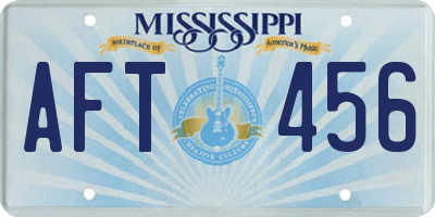 MS license plate AFT456