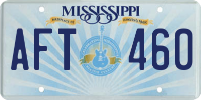 MS license plate AFT460