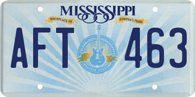 MS license plate AFT463