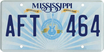 MS license plate AFT464