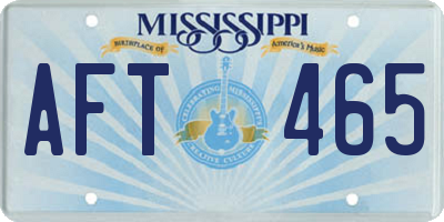 MS license plate AFT465