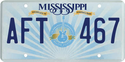 MS license plate AFT467