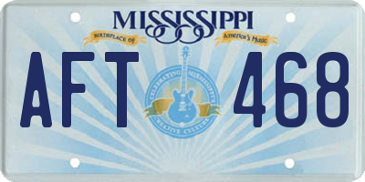 MS license plate AFT468
