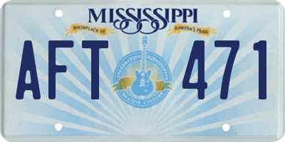 MS license plate AFT471