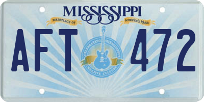 MS license plate AFT472