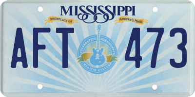 MS license plate AFT473