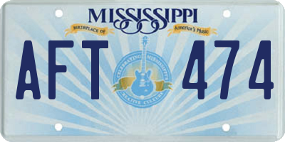 MS license plate AFT474