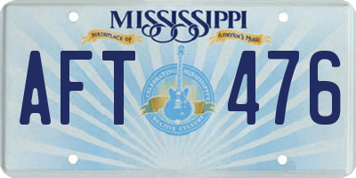 MS license plate AFT476