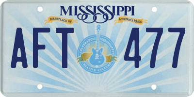 MS license plate AFT477