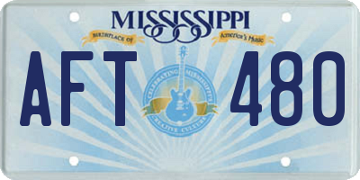MS license plate AFT480