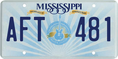 MS license plate AFT481