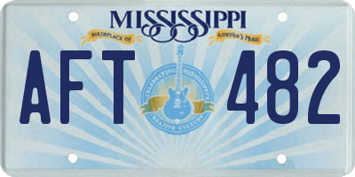 MS license plate AFT482