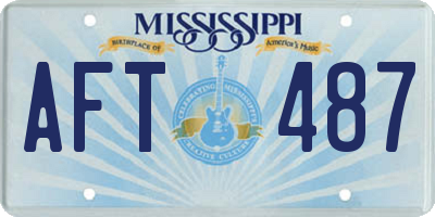 MS license plate AFT487