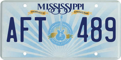 MS license plate AFT489