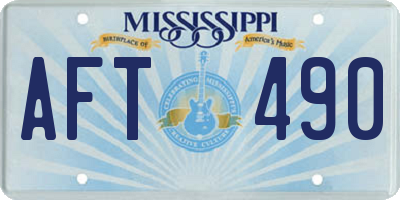 MS license plate AFT490