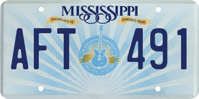 MS license plate AFT491