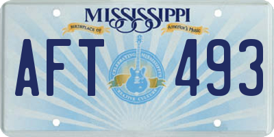 MS license plate AFT493