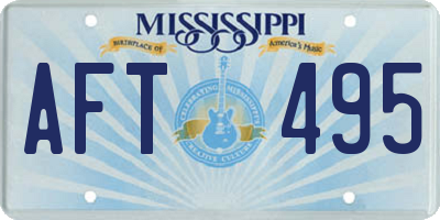 MS license plate AFT495