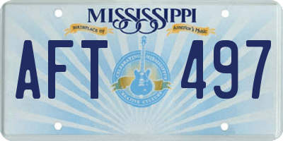 MS license plate AFT497