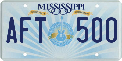 MS license plate AFT500