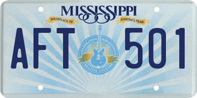 MS license plate AFT501