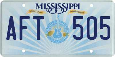 MS license plate AFT505