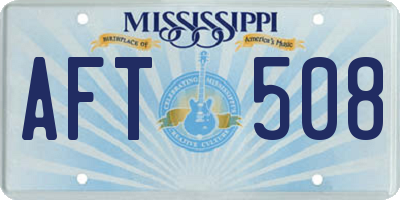 MS license plate AFT508