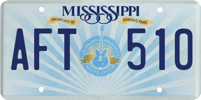 MS license plate AFT510