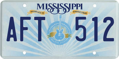 MS license plate AFT512