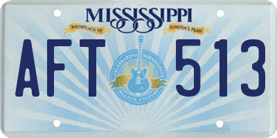 MS license plate AFT513