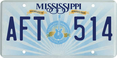 MS license plate AFT514