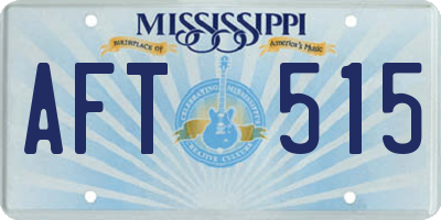 MS license plate AFT515
