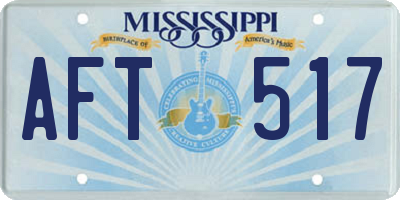 MS license plate AFT517