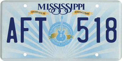 MS license plate AFT518