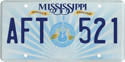 MS license plate AFT521