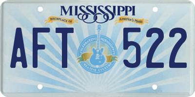 MS license plate AFT522