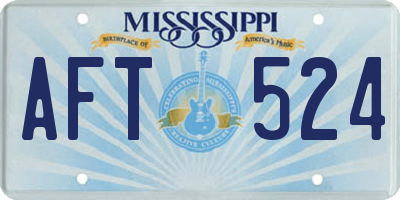 MS license plate AFT524