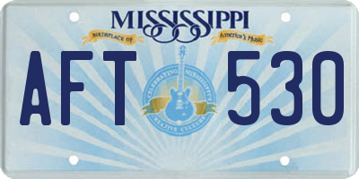 MS license plate AFT530