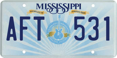 MS license plate AFT531