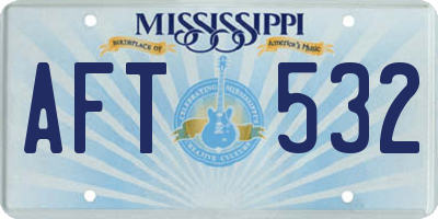 MS license plate AFT532