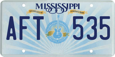 MS license plate AFT535