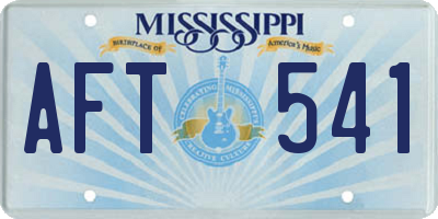 MS license plate AFT541