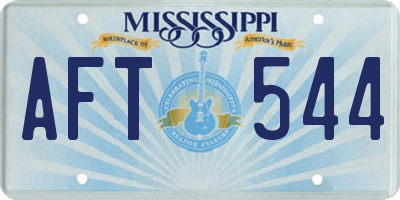 MS license plate AFT544