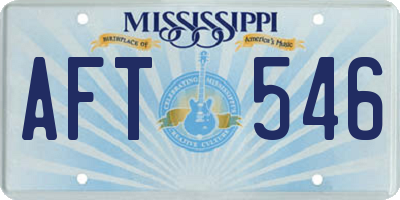 MS license plate AFT546