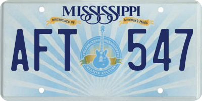 MS license plate AFT547