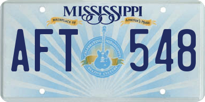 MS license plate AFT548