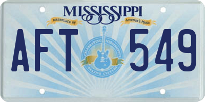 MS license plate AFT549