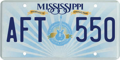 MS license plate AFT550